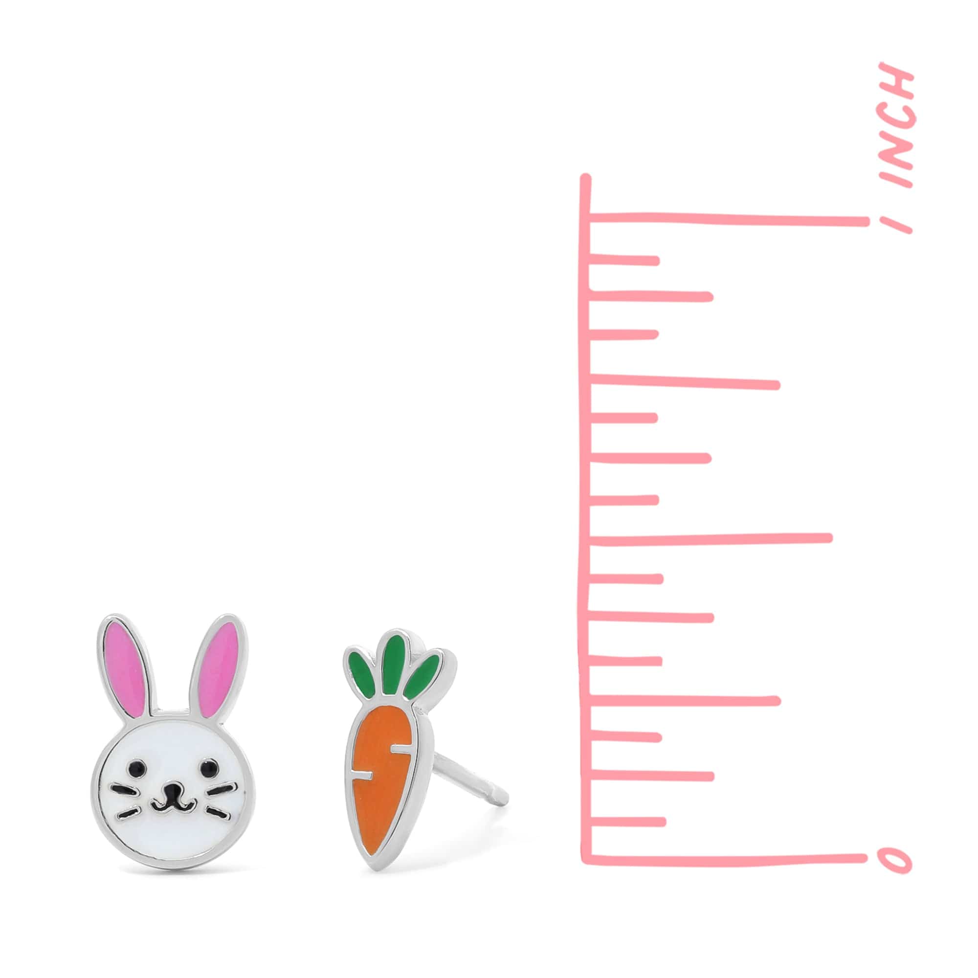 Boma Jewelry Bunny & Carrot Earring Studs