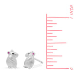 Boma Jewelry Textured Mouse Earring Studs