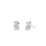 Boma Jewelry Textured Mouse Earring Studs