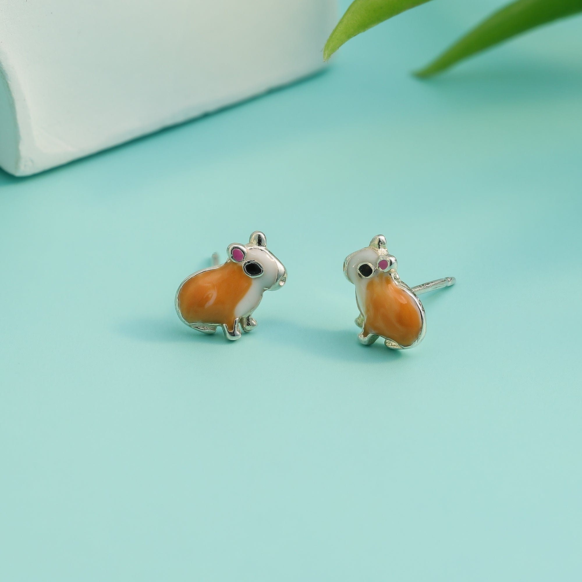 Boma Jewelry Orange Capybara Earring Studs