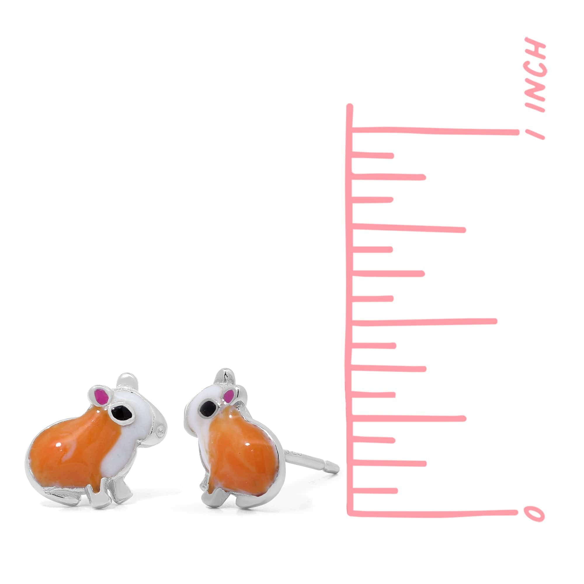 Boma Jewelry Orange Capybara Earring Studs