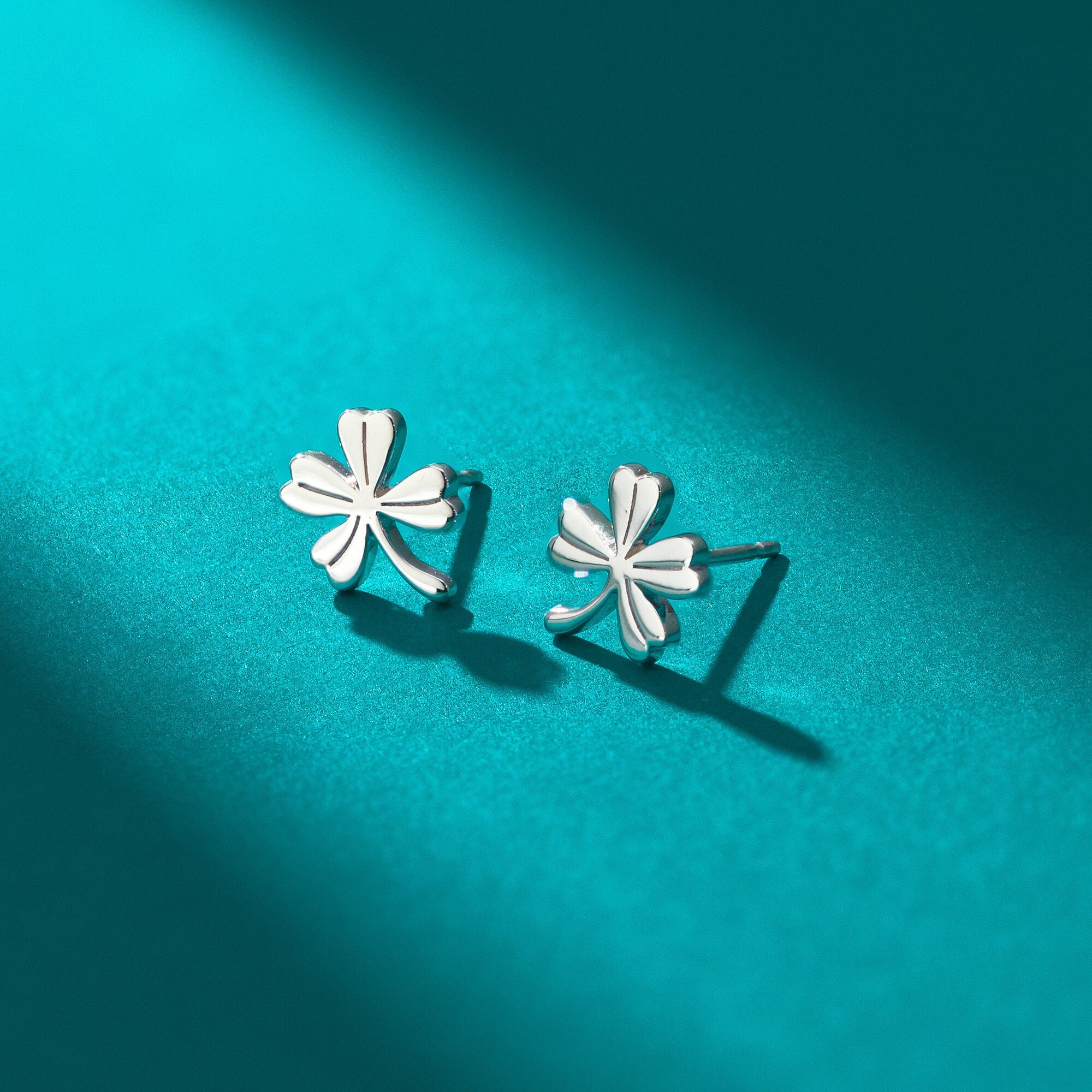 Boma Jewelry Dainty Lucky Four-Leaf Clover Studs