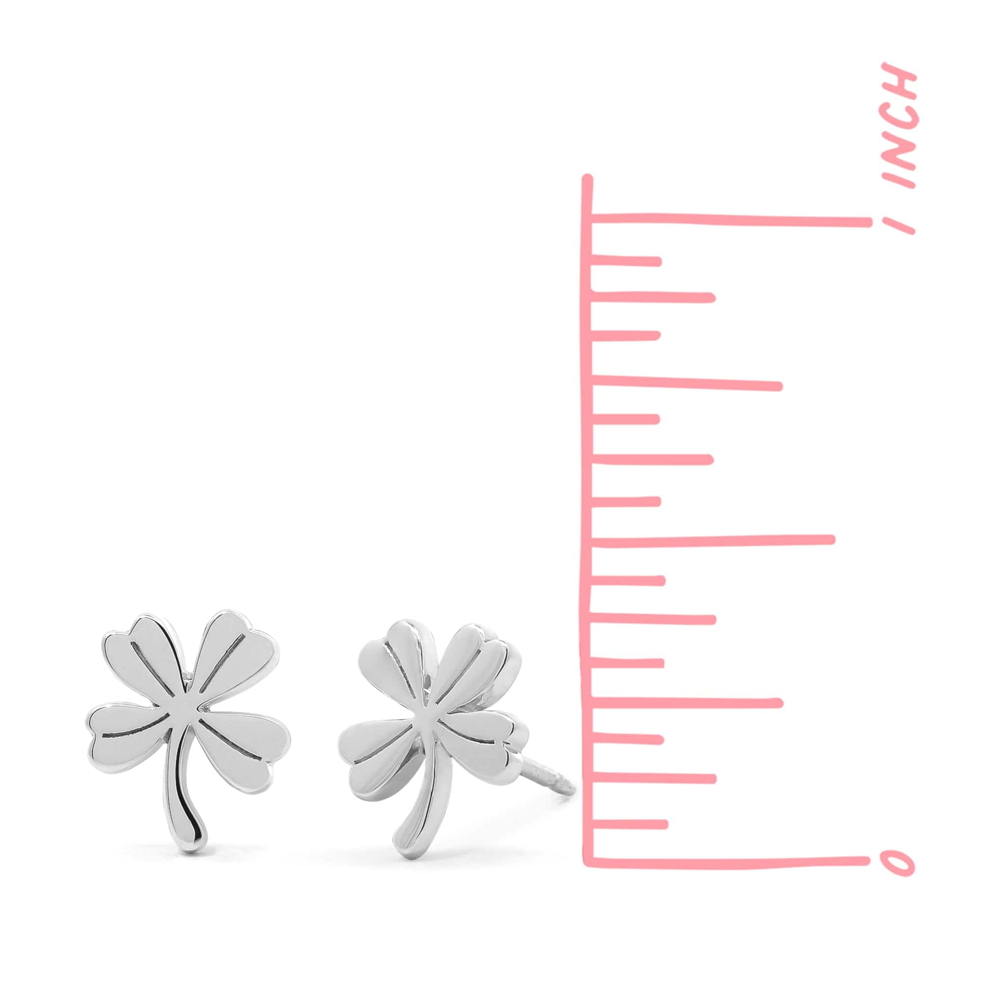 Boma Jewelry Dainty Lucky Four-Leaf Clover Studs