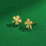 Boma Jewelry Dainty Lucky Four-Leaf Clover Studs