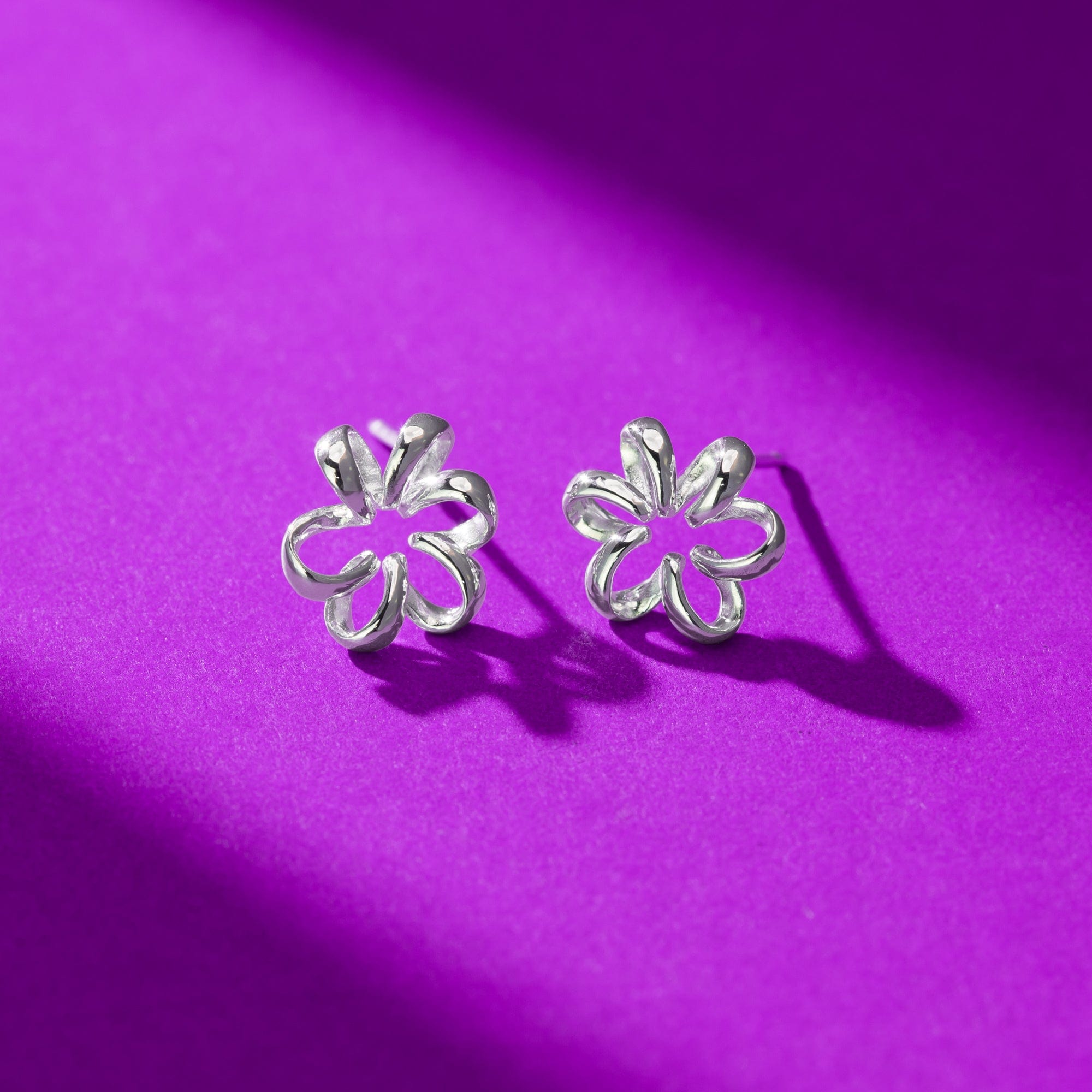 Boma Jewelry Floral Curly Earring Studs
