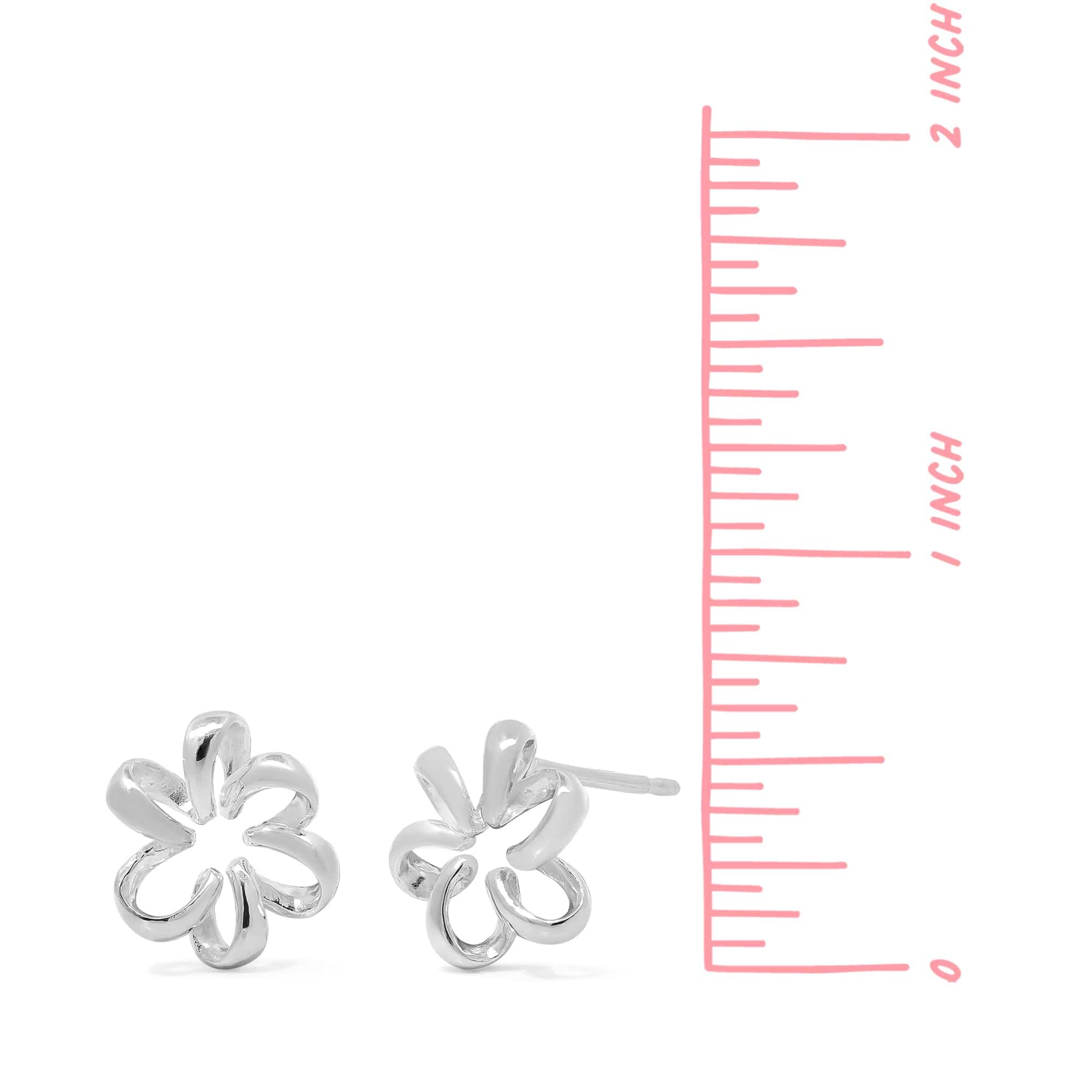Boma Jewelry Floral Curly Earring Studs