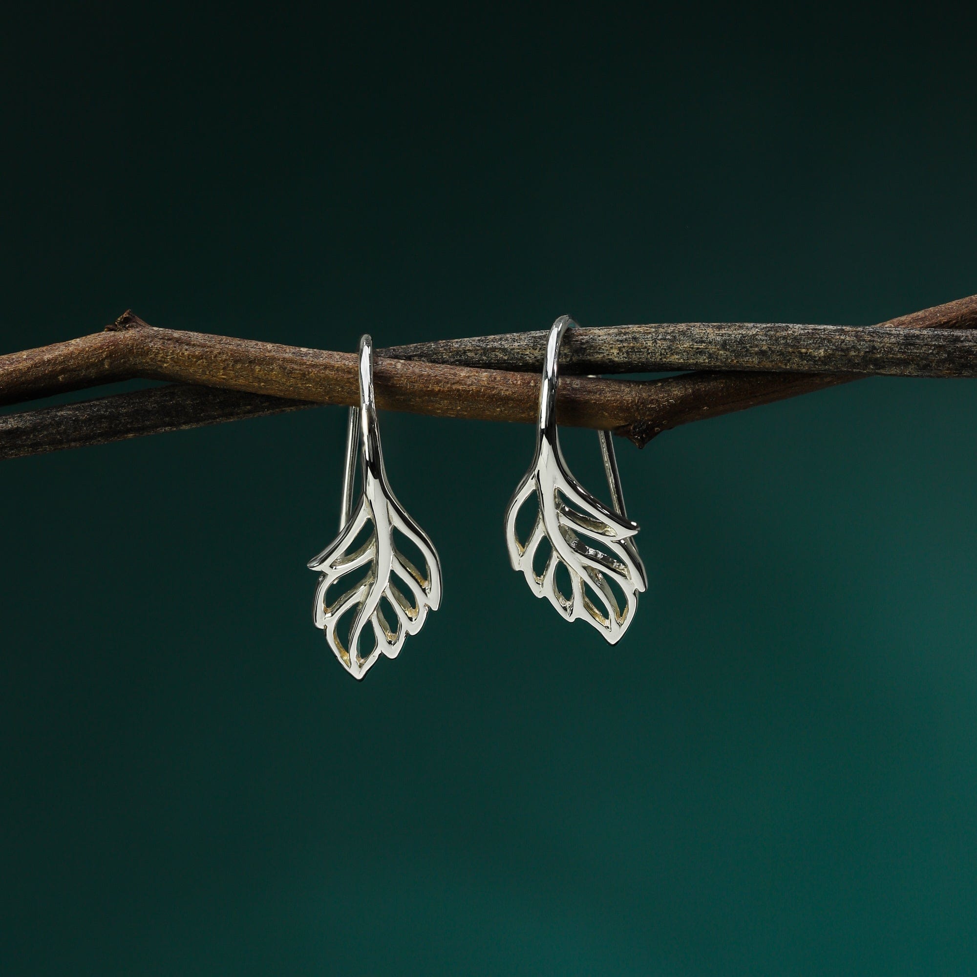 Boma Jewelry Leaf Shaped Outline Earrings