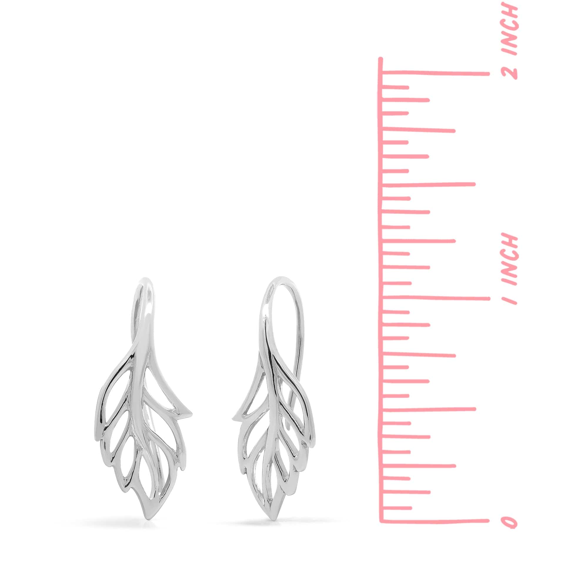 Boma Jewelry Leaf Shaped Outline Earrings