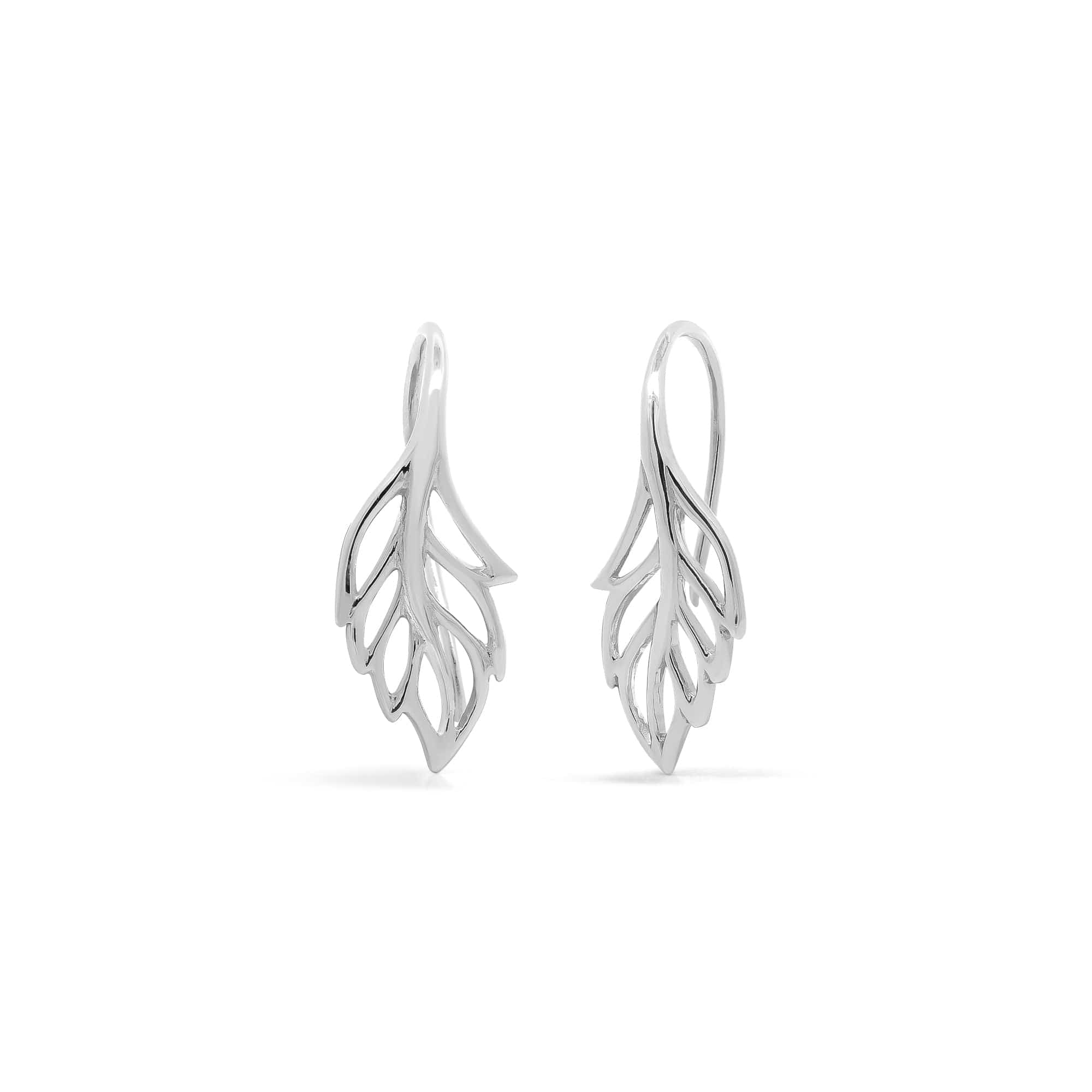 Boma Jewelry Leaf Shaped Outline Earrings