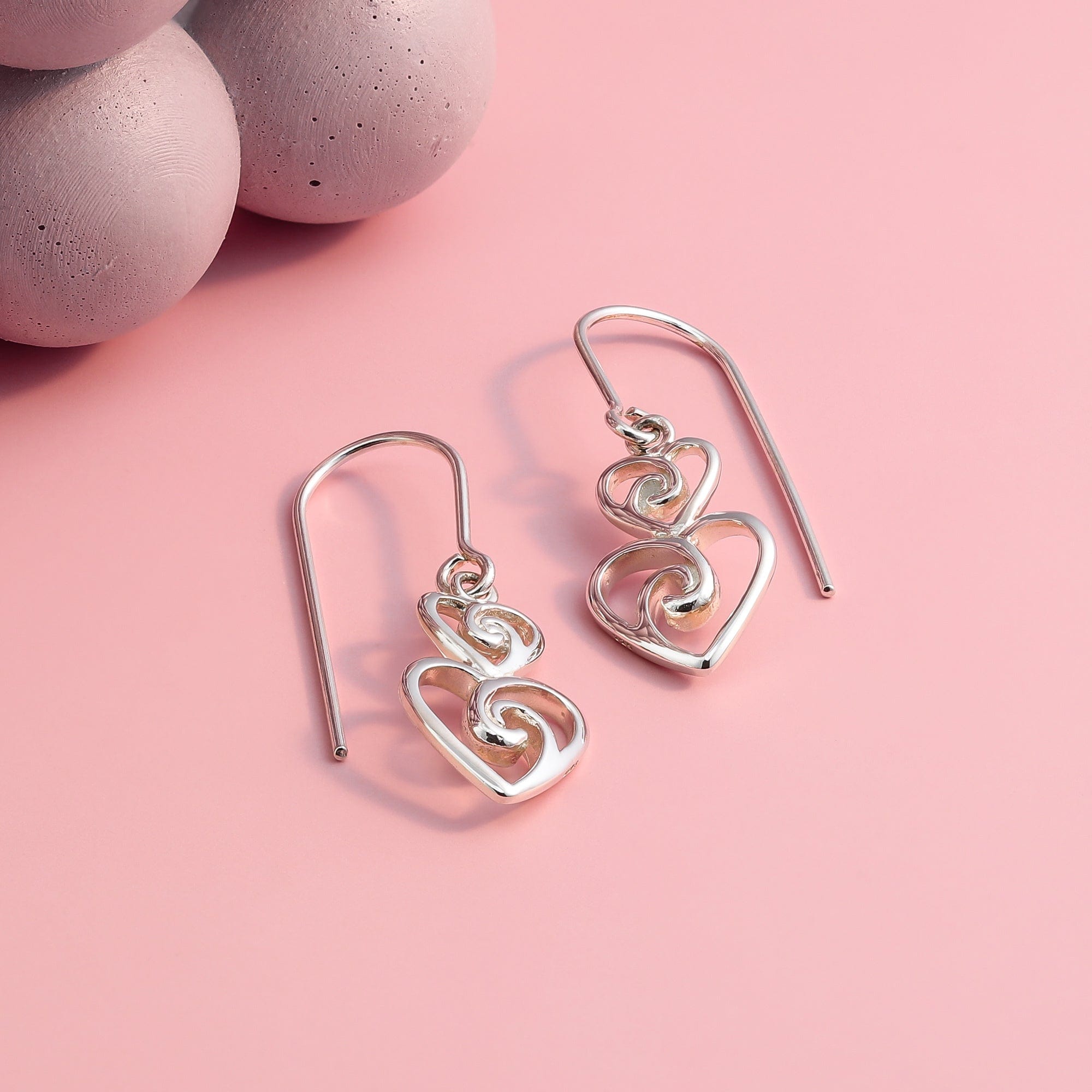 Boma Jewelry Twin Heart Earrings