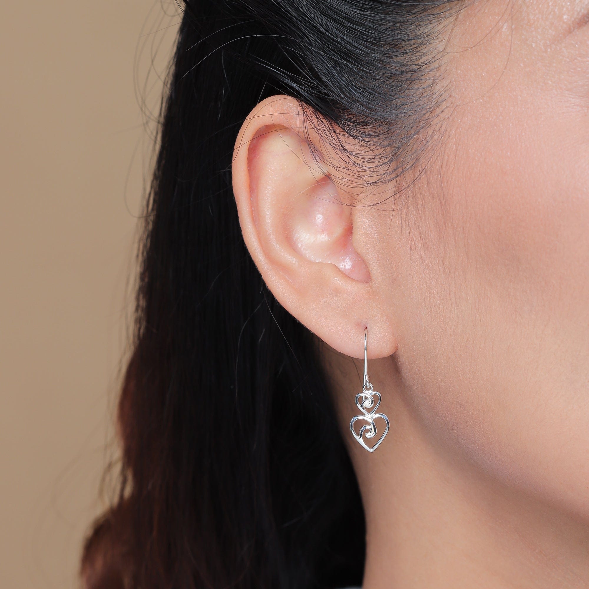 Boma Jewelry Twin Heart Earrings
