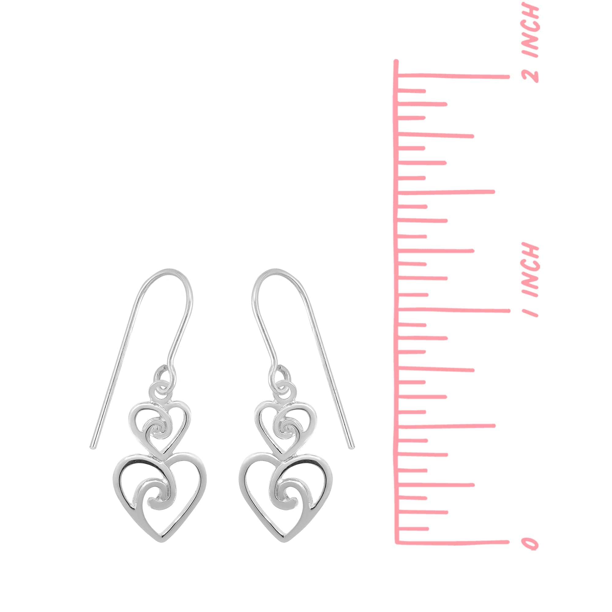 Boma Jewelry Twin Heart Earrings