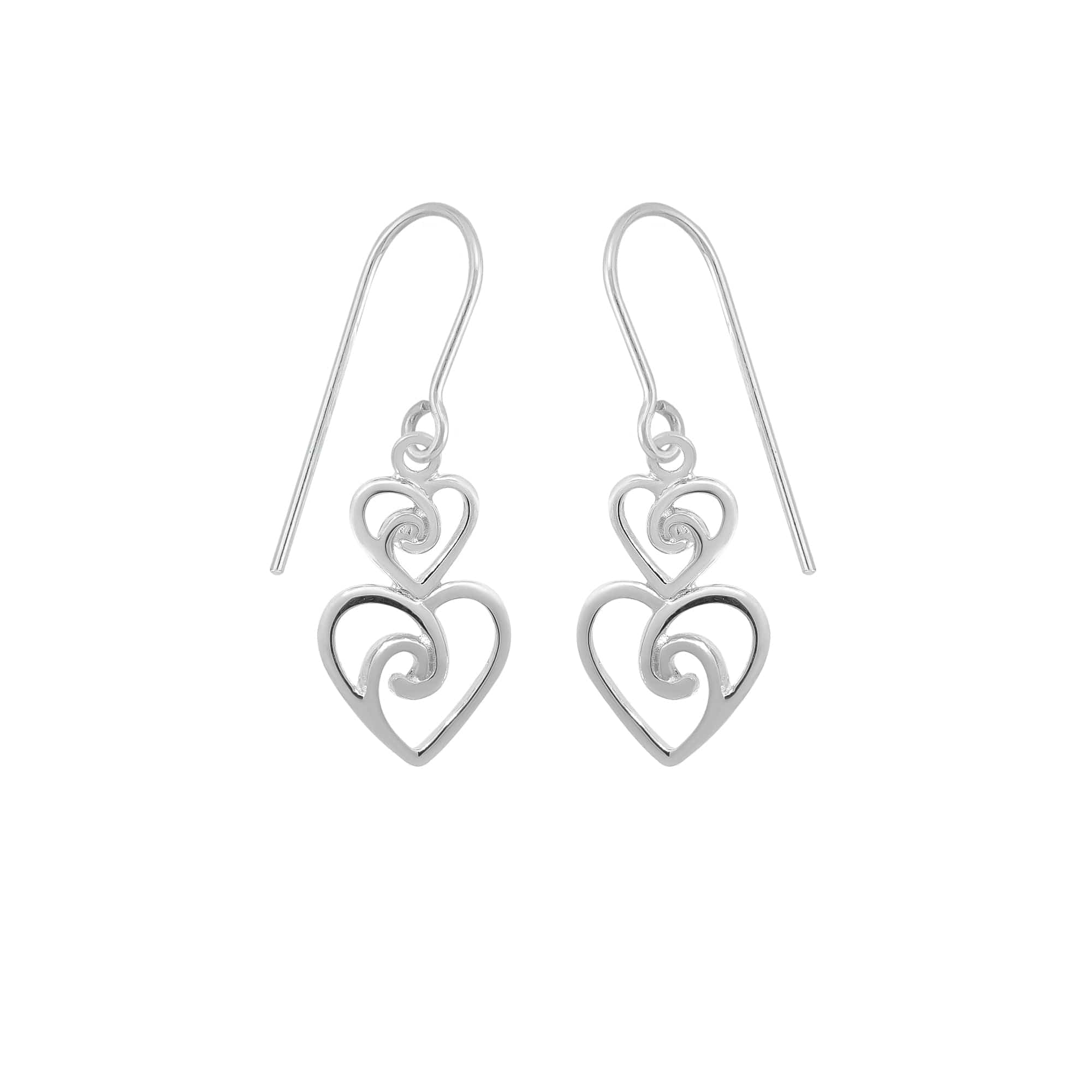 Boma Jewelry Twin Heart Earrings