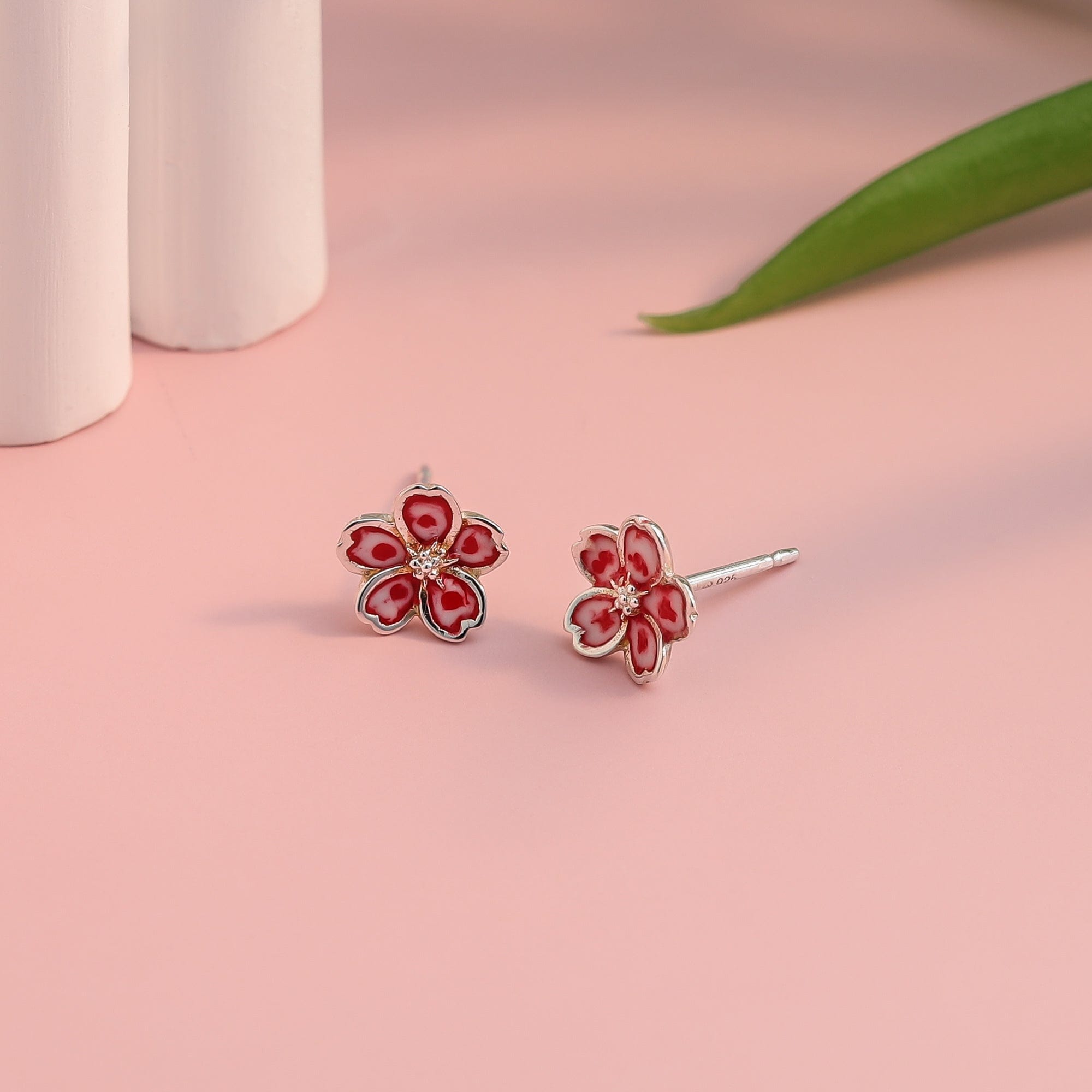 Boma Jewelry Pink Cherry Blossom Studs