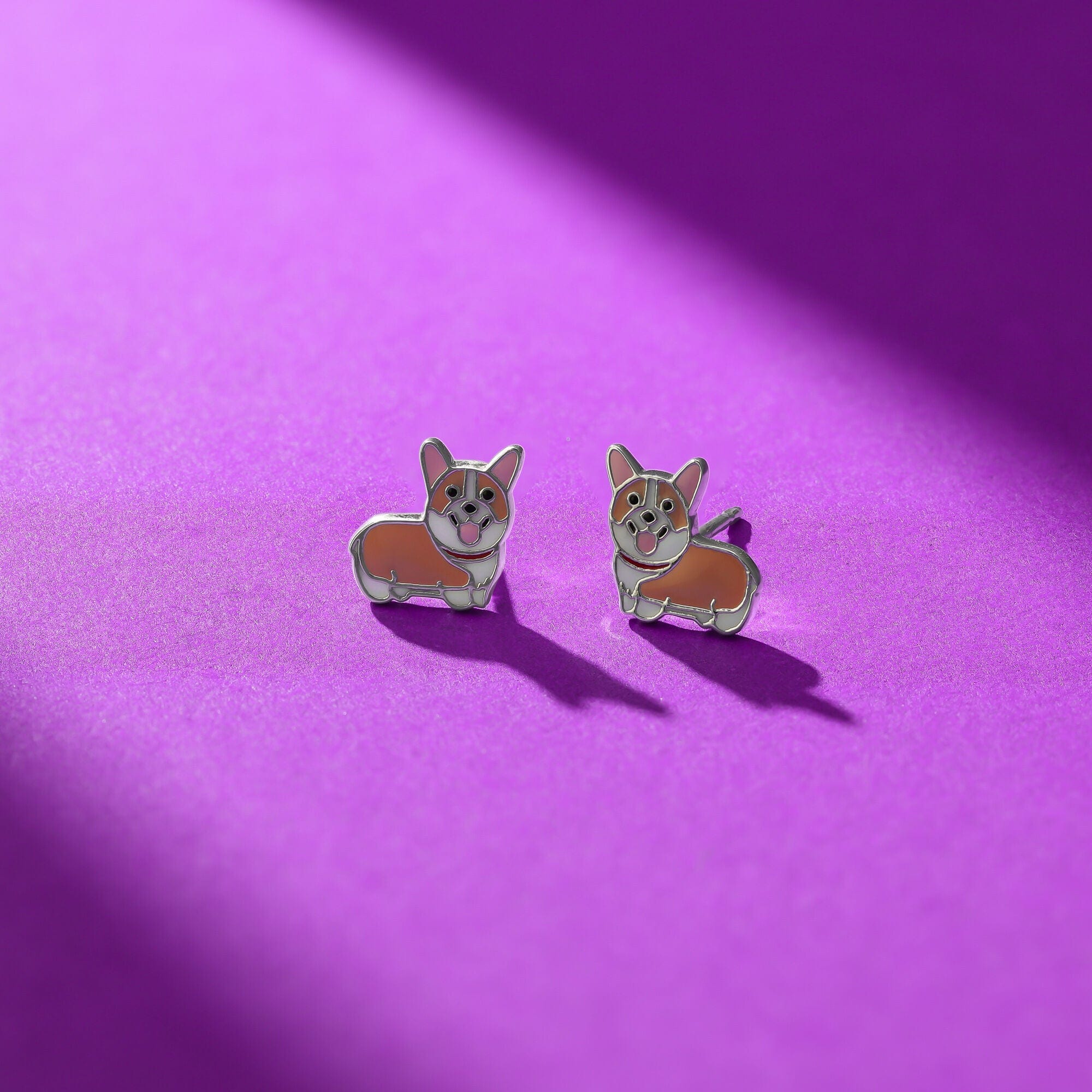 Boma Jewelry Happy Corgi Earring Studs