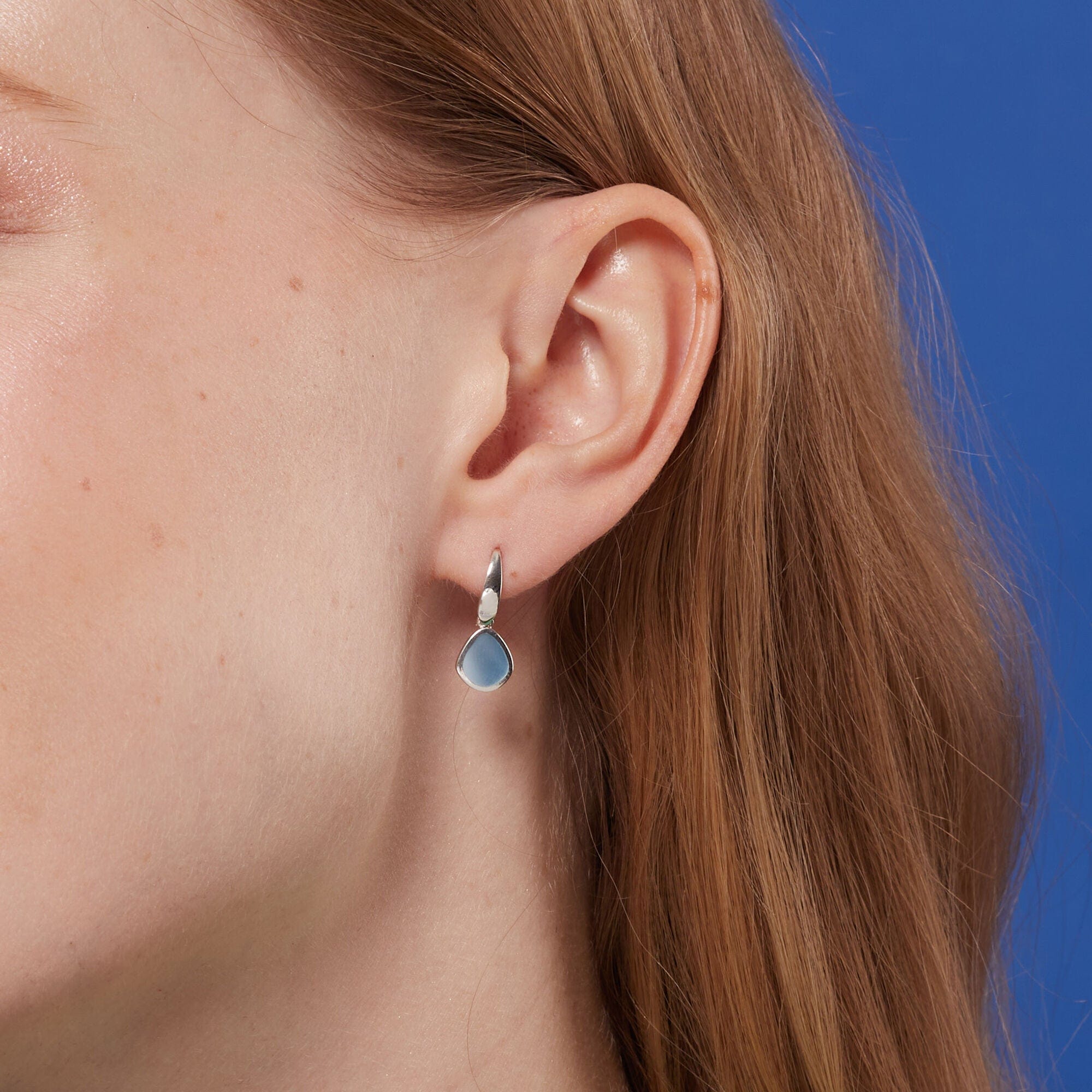Boma Jewelry Modern Open Drop Earrings with Stone