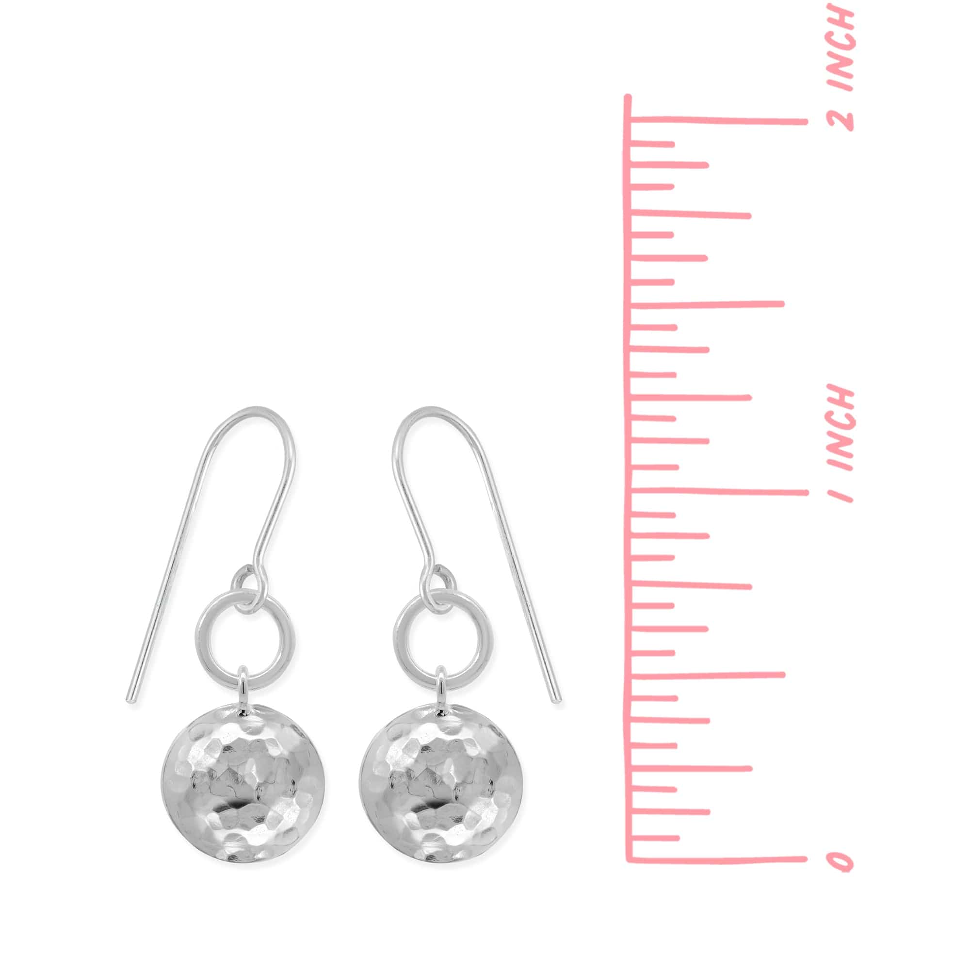 Boma Jewelry Hammered Disc Drop Earrings