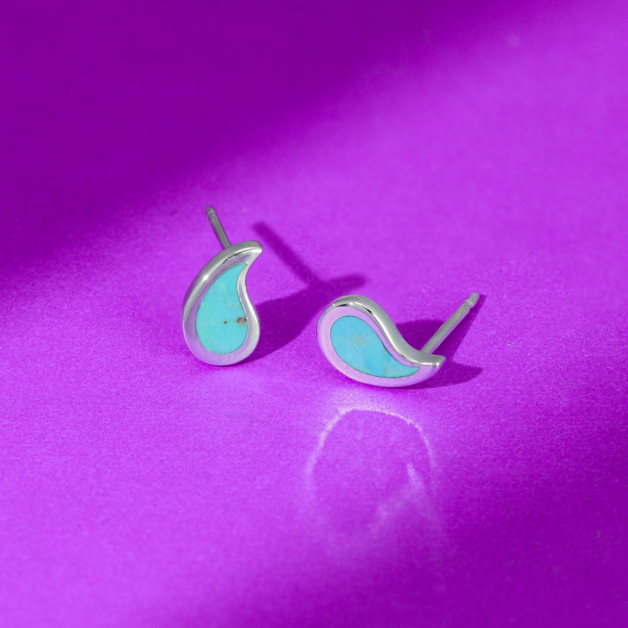 Boma Jewelry Water Droplet Studs with Stone