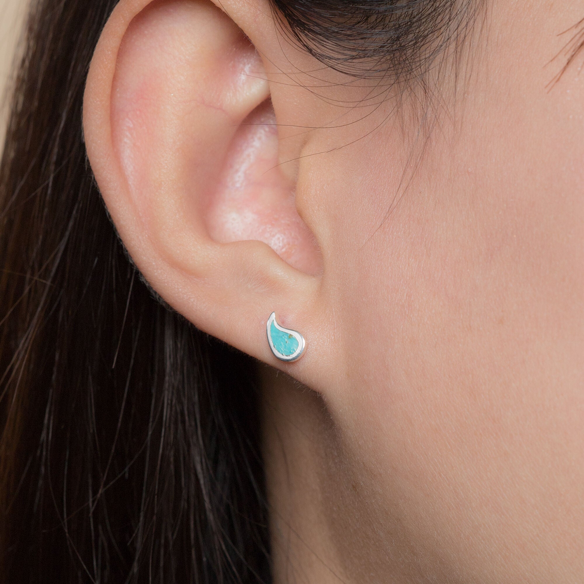 Boma Jewelry Water Droplet Studs with Stone