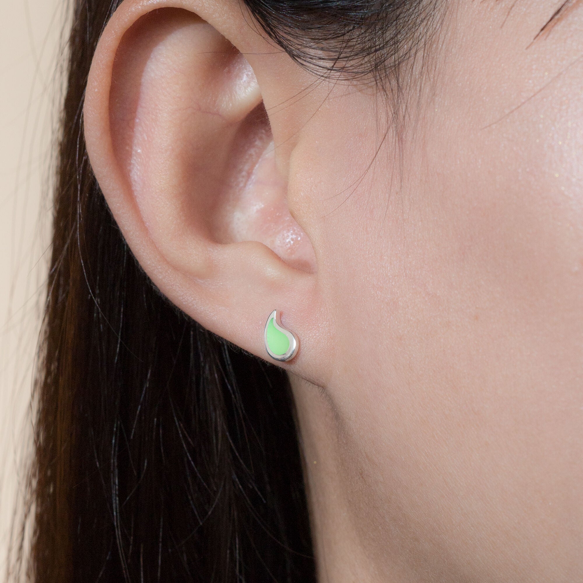 Boma Jewelry Water Droplet Studs with Stone