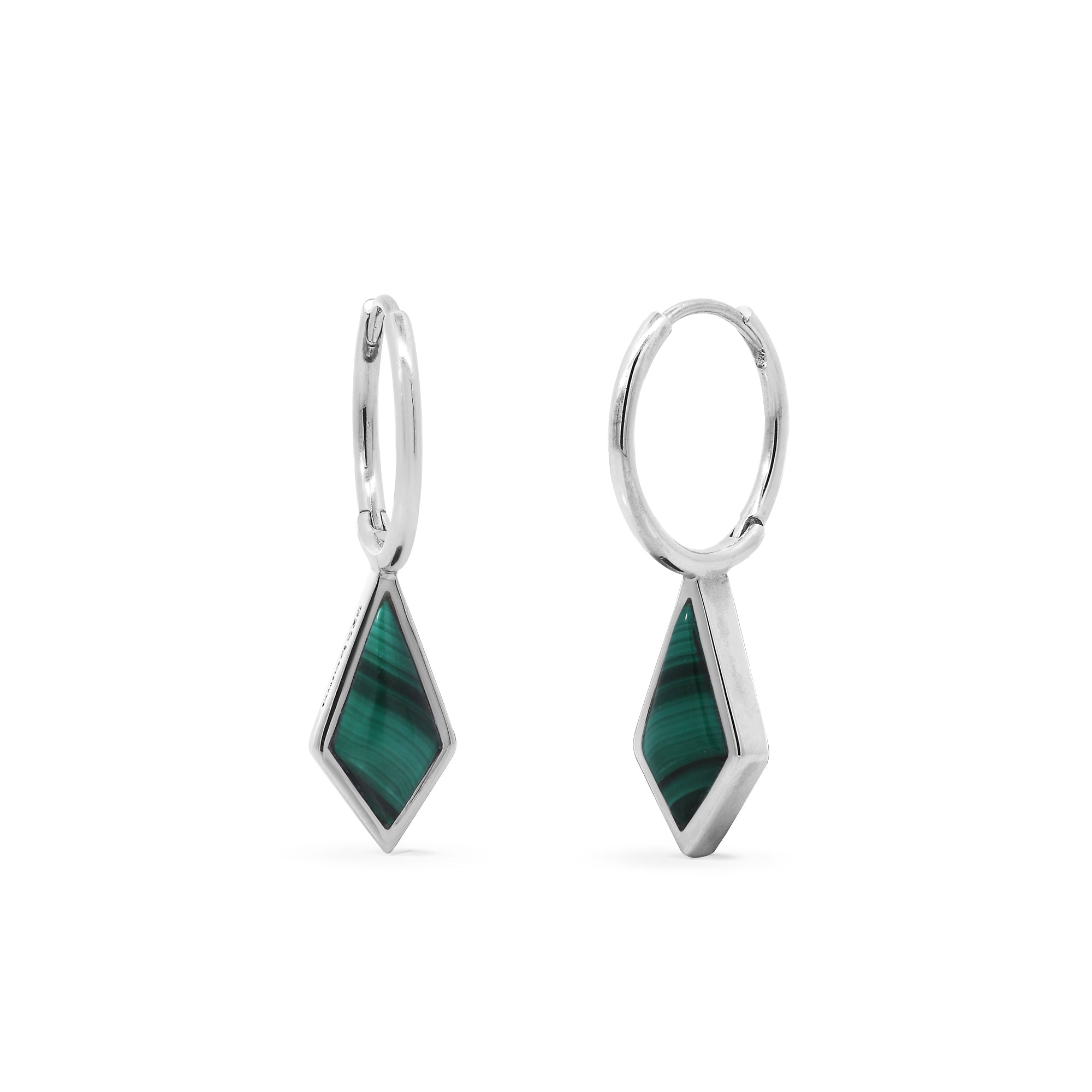 Boma Jewelry Diamond Drop Huggie Hoops with Stone