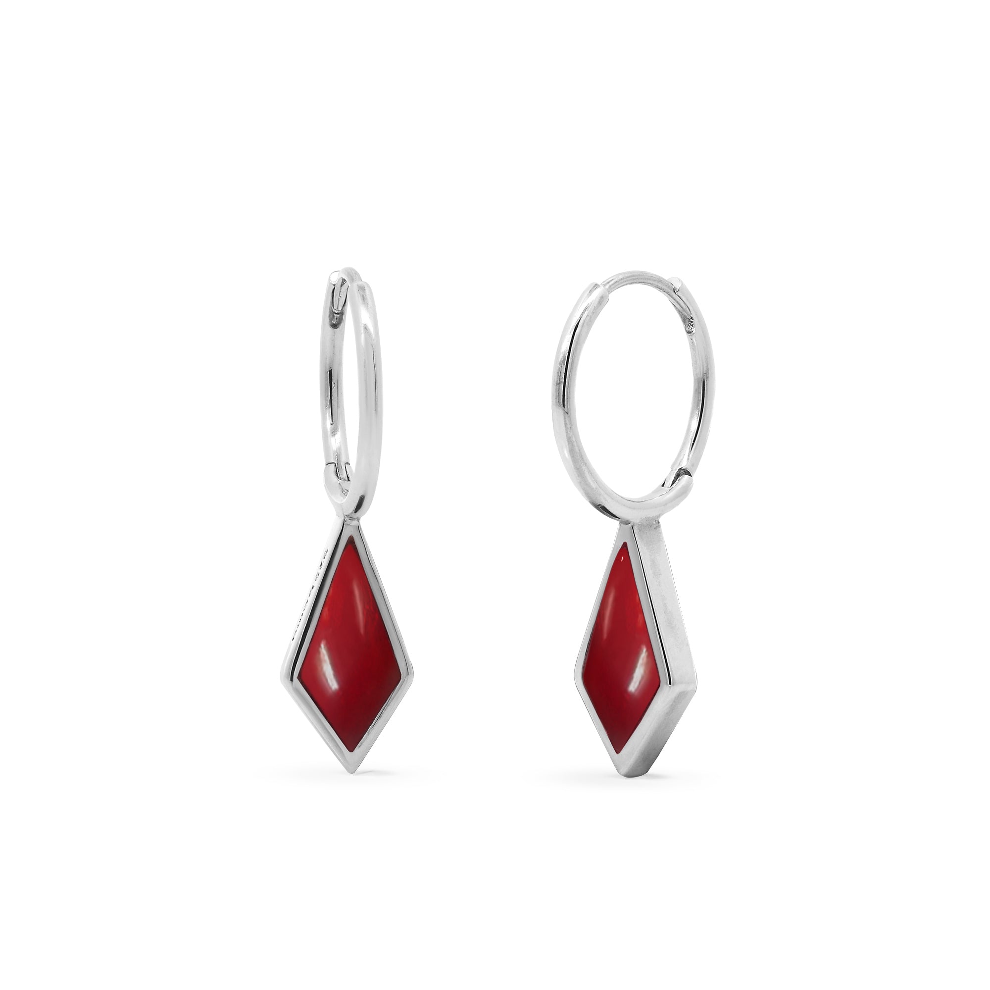 Boma Jewelry Diamond Drop Huggie Hoops with Stone