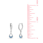 Boma Jewelry Teardrop Charm Huggie Hoops with Stone