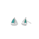 Boma Jewelry Sailboat Studs with Turquoise