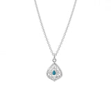 Boma Jewelry Teardrop Filigree Necklace with Turquoise