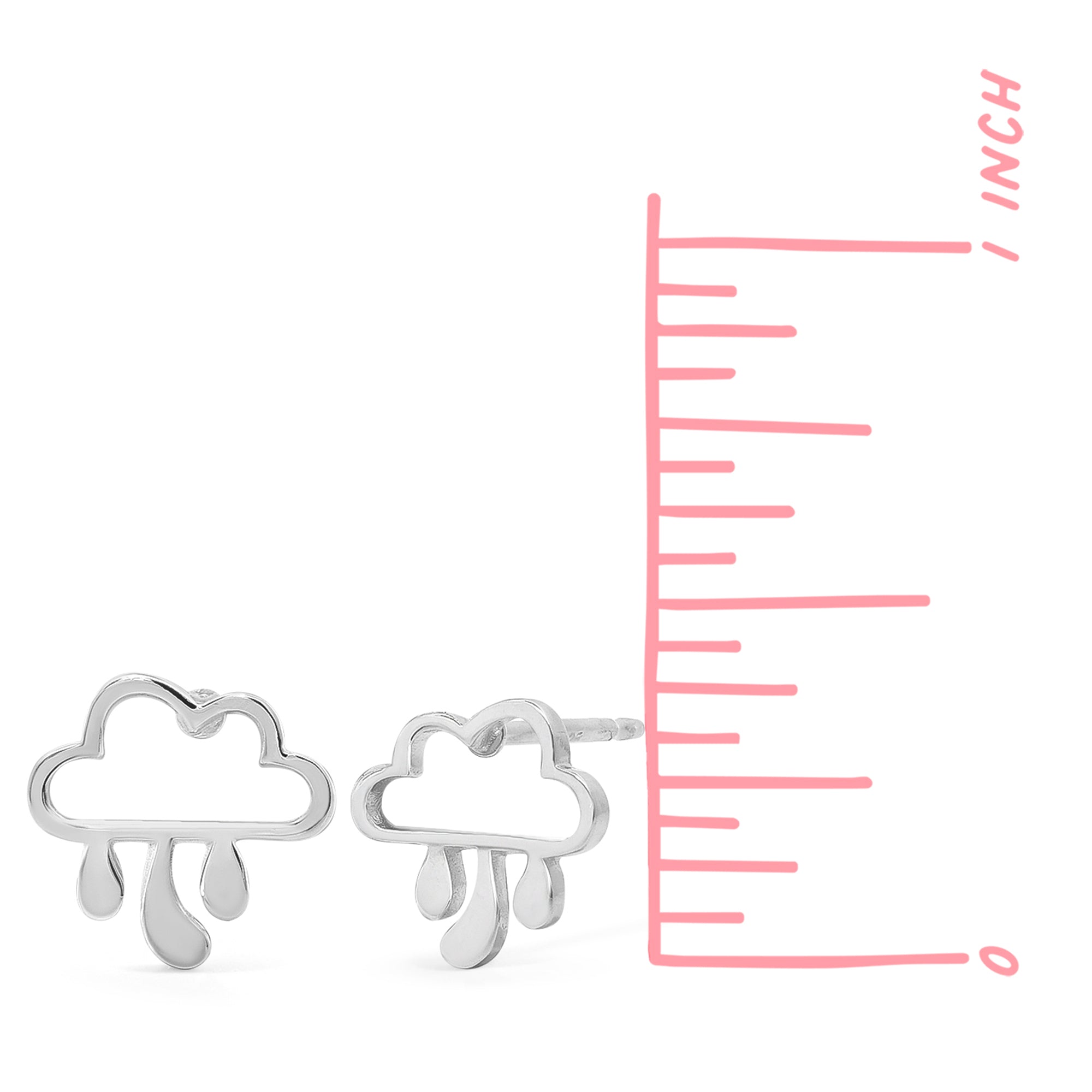 Boma Jewelry Rain Cloud Stud Earrings