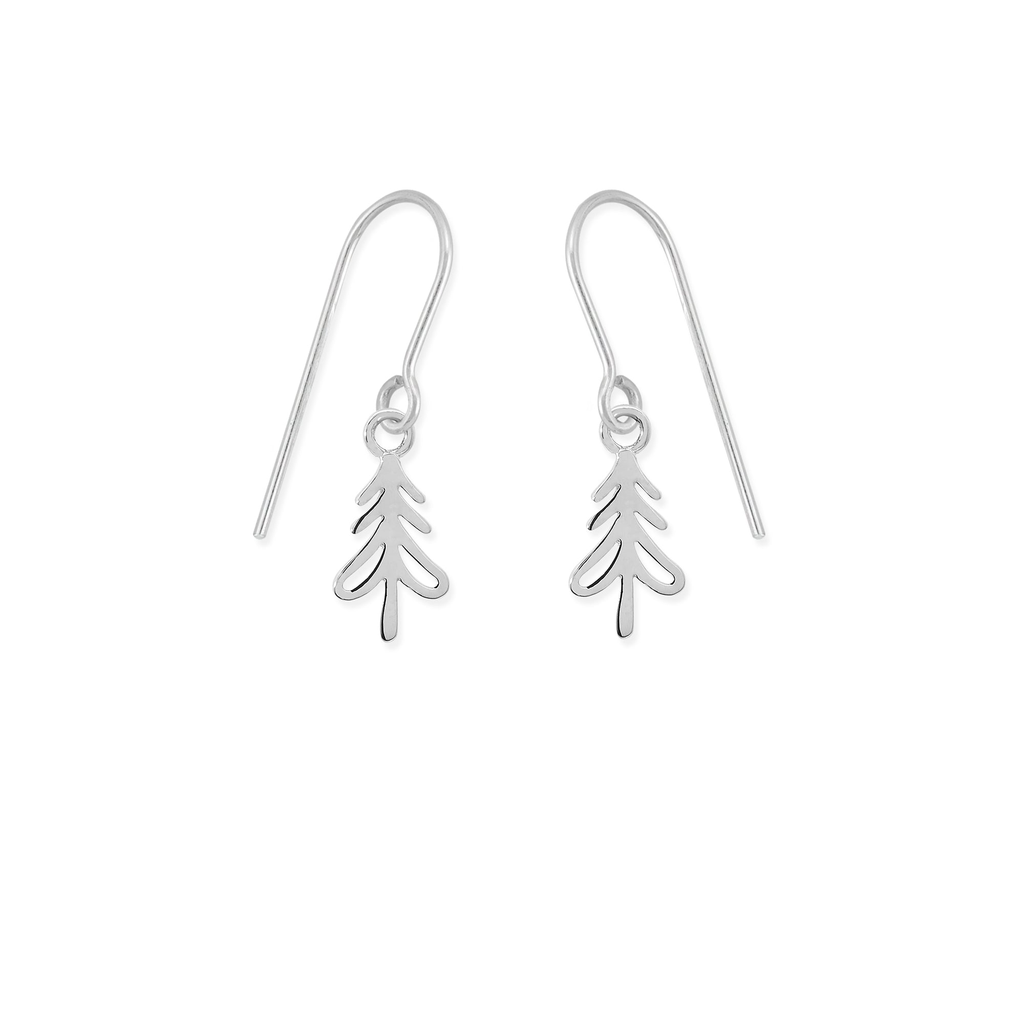 Boma Jewelry Outlined Pine Tree Dangle Earrings