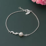 Luna Pearl Bracelet with Stone