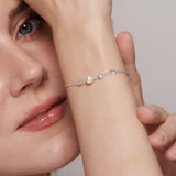 Luna Pearl Bracelet with Stone