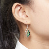 Lotus Flower Dangle Earrings