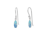 Ocean Wave Surfboard Dangle Earrings