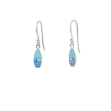 Ocean Wave Surfboard Dangle Earrings