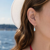 Ocean Wave Surfboard Dangle Earrings