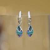 Leaf Flow Earrings with Stone