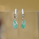 Leaf Flow Earrings with Stone