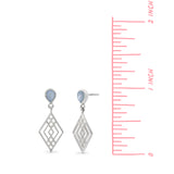 Lattice Earrings with Blue Mother of Pearl