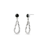 Twisted Teardrop Earrings with Stone