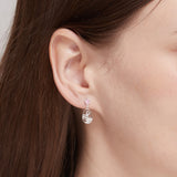 Bloom Oval Earrings with Pink Shell