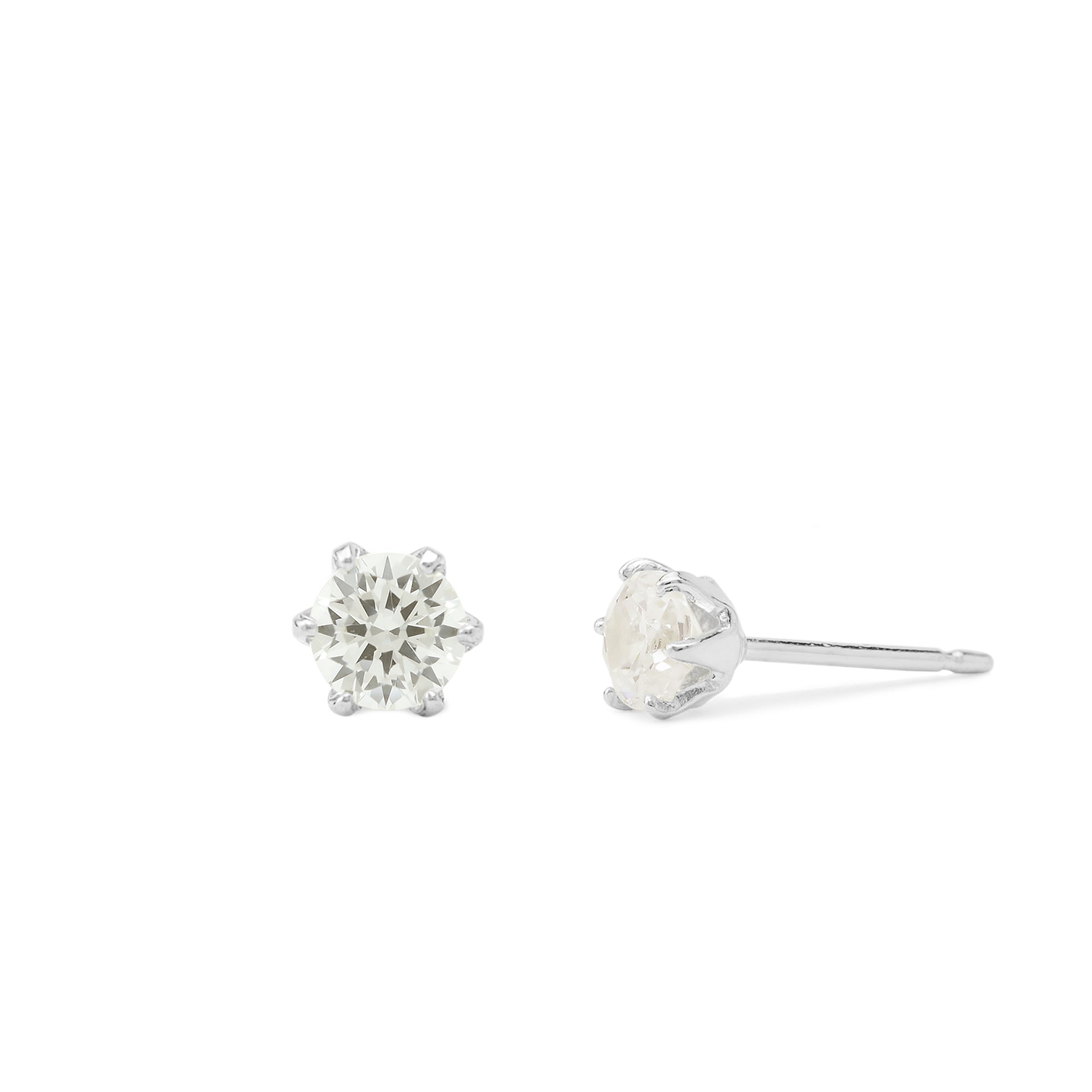 Clare Round Cut CZ Studs