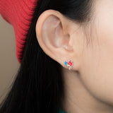 Rainbow Parrot Studs