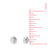 Clare Sunburst Studs with Opal