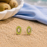 Kiwi Slice Stud Earrings