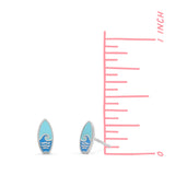 Ocean Wave Surfboard Stud Earrings