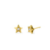 Clare Celeste Star Studs with Stone