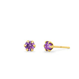 Clare Round Studs with Stone