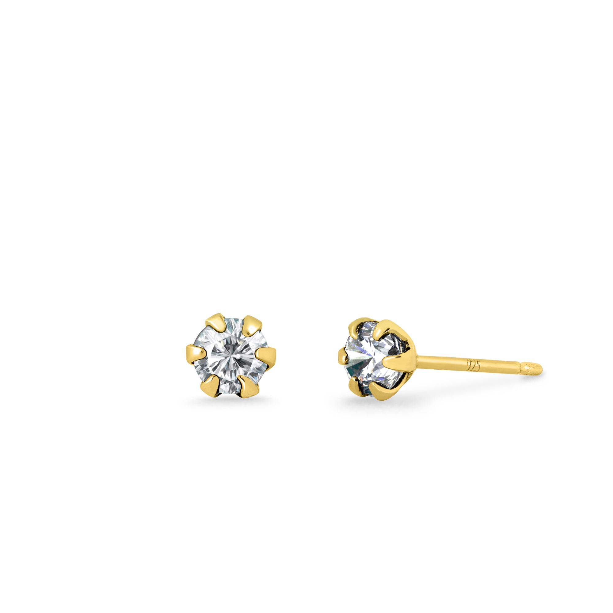 Clare Round Studs with Stone